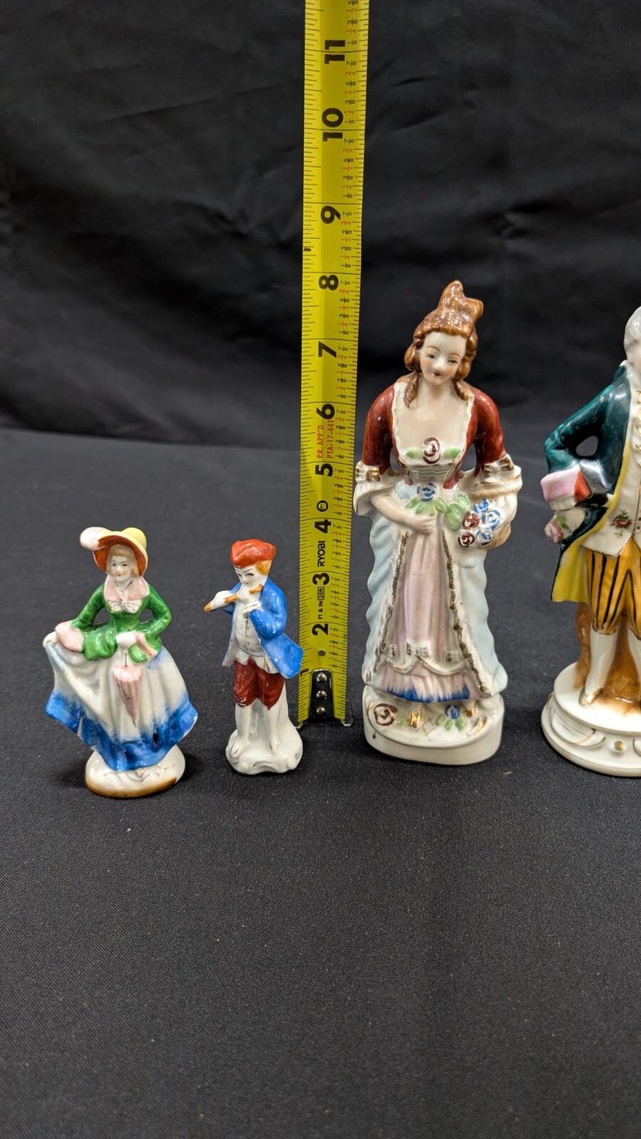 MCM Vintage Colonial Dressed Men and Women Figures Handpainted Made in Japan
