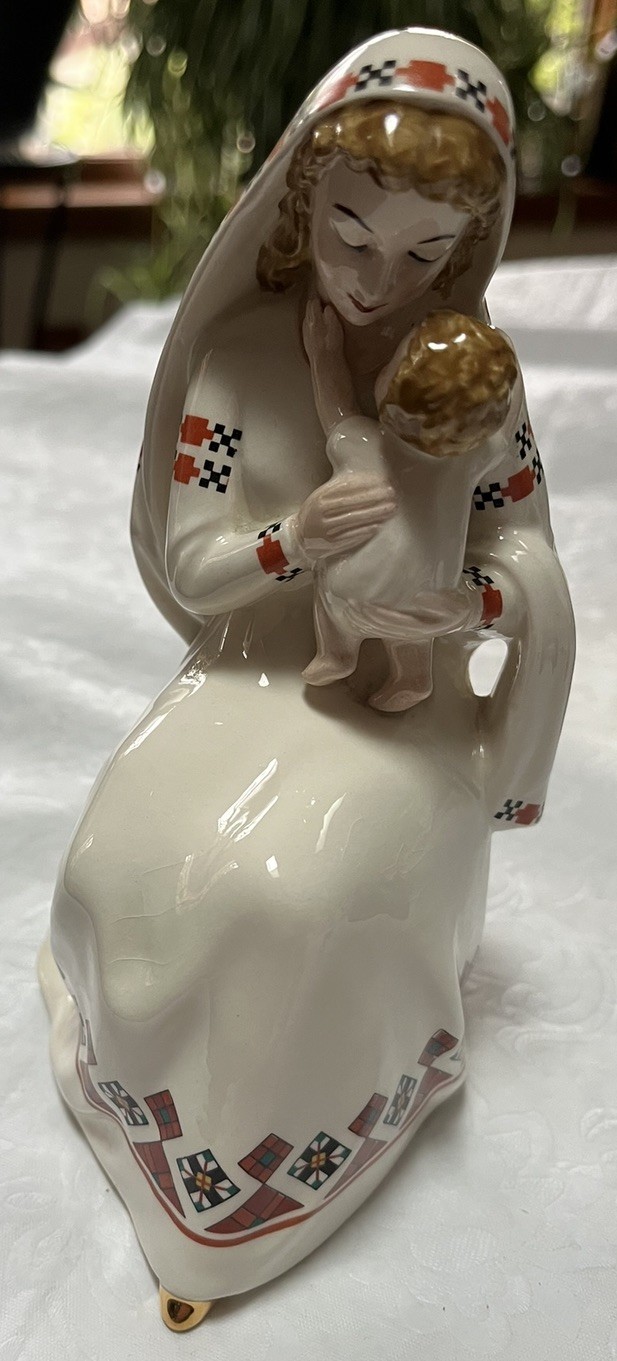 Vintage Ukrainian Mary and Jesus~by Marusia~W. Germany~Numbered~Gold Toe