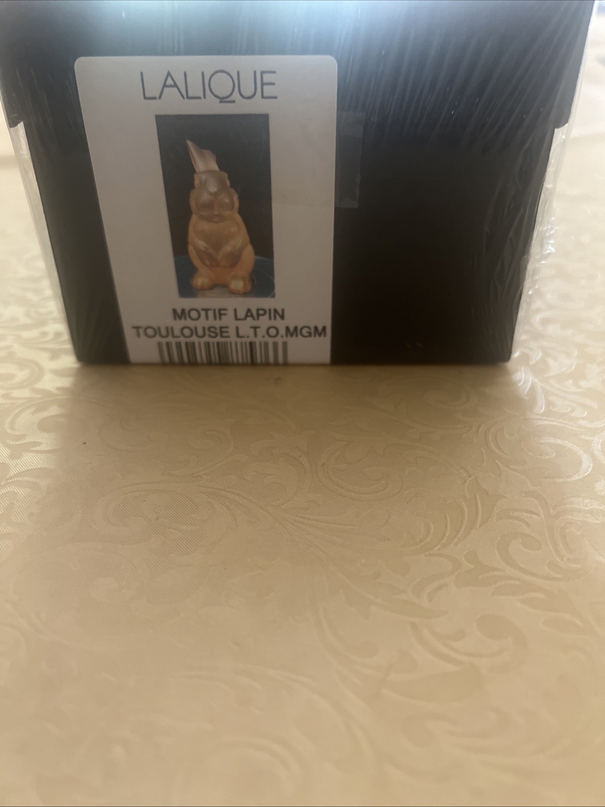 UNOPENED NEW Lalique Toulouse Rabbit Gold Sculpture