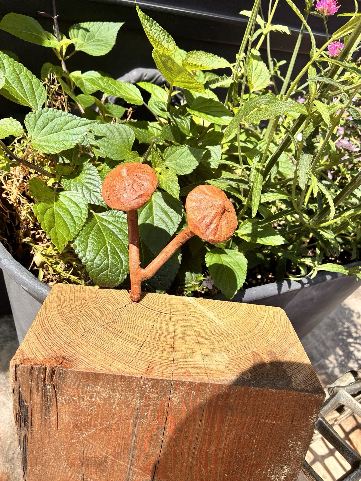 Metal Mushroom garden ornament ￼ Sculpture, 3D Effect, Adults Decor, Any Room