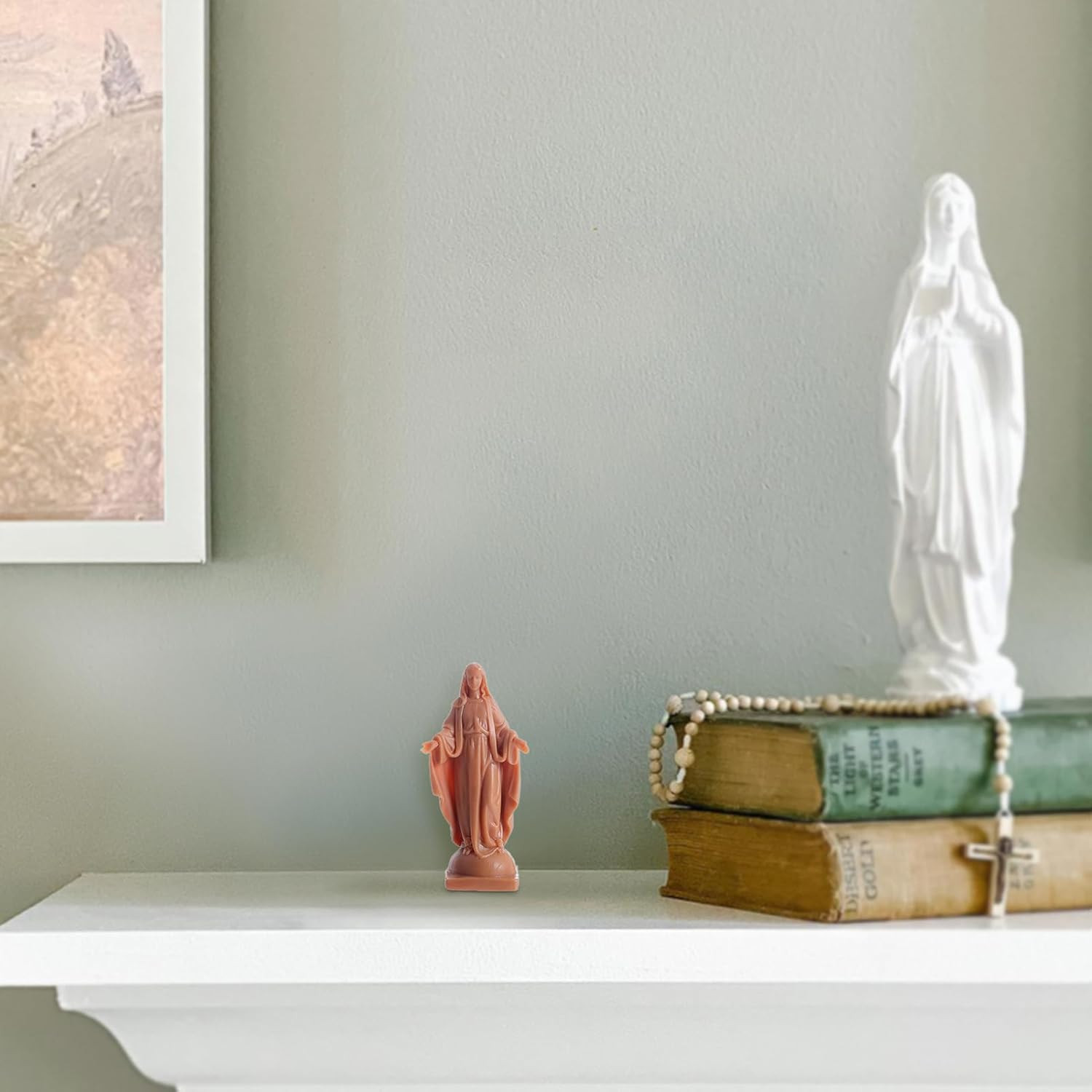 3″ Virgin Mary Statue with Prayer Card Religious Gifts for Women Catholic Small