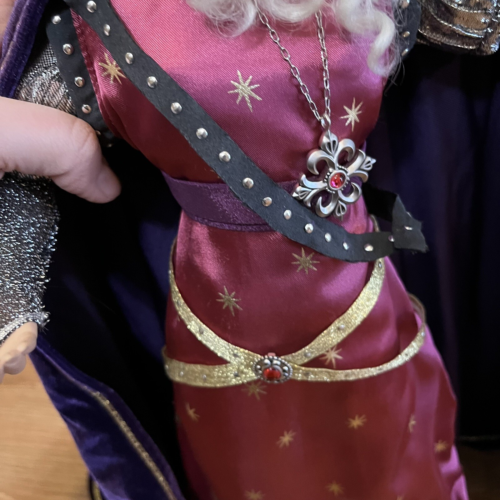 Franklin Mint Merlin Magician Wizard Camelot Series Porcelain Doll Hat Staff
