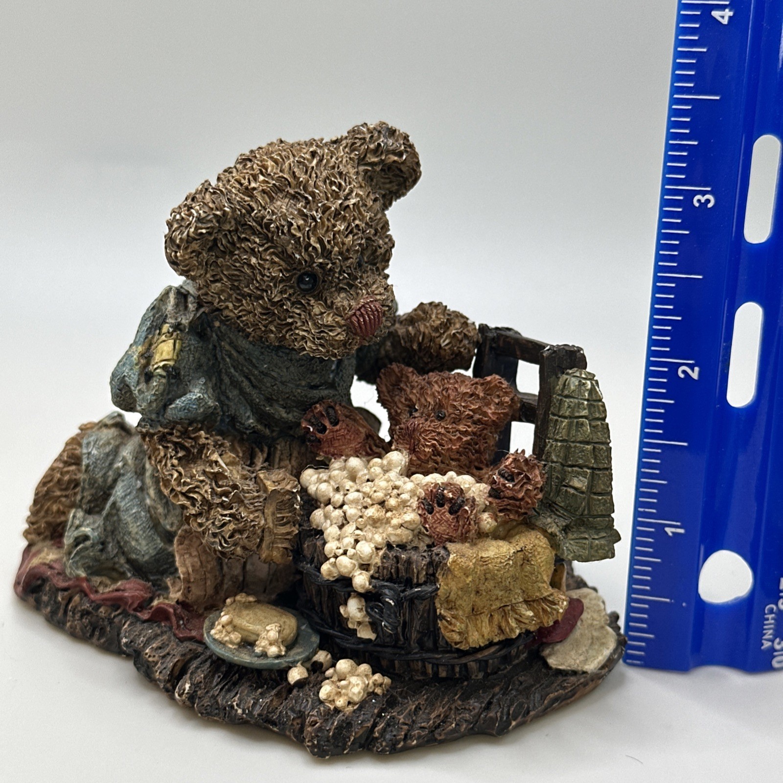 Annie & Rusty Bath Time Figurine 4x 3.5″ by Ganz – 1995 Bears