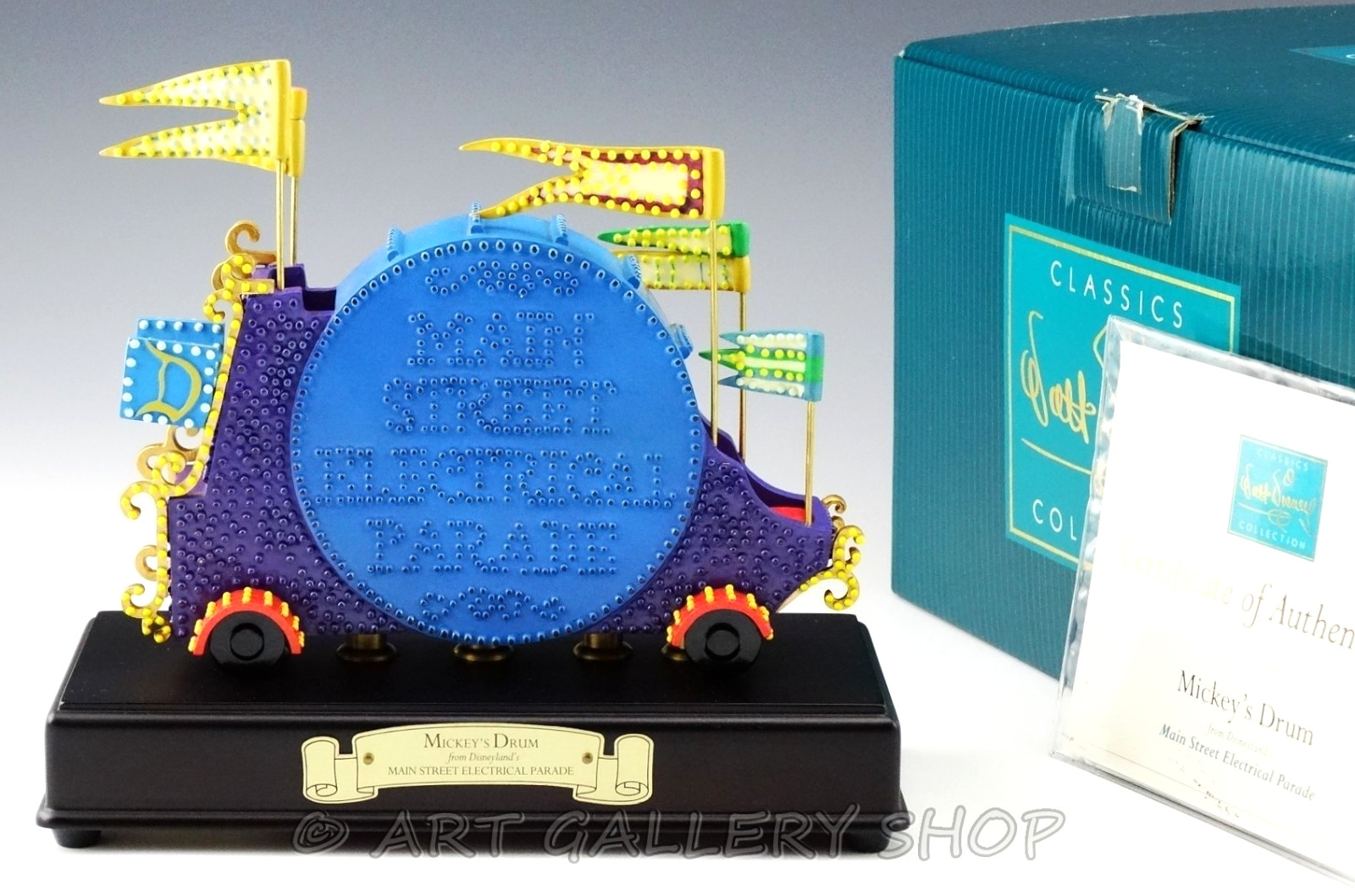 WDCC Walt Disney Figurine MAIN STREET ELECTRICAL PARADE MICKEY’S DRUM w/ Box COA