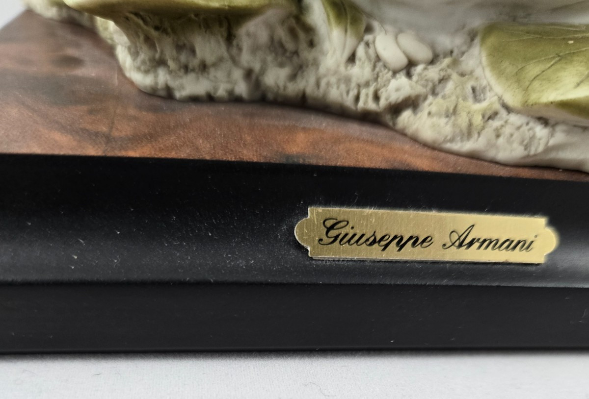 Giuseppe Armani Porcelain Swan Sculpture Florence Italy Figurine Art 0715-S