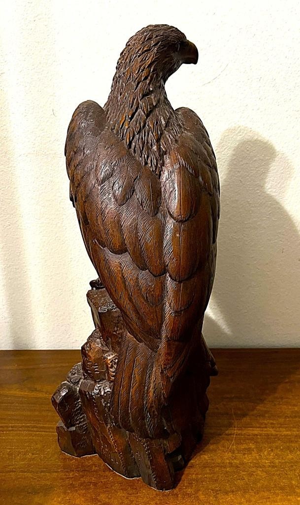 VINTAGE 1980 RED MILL MFG #901 HANDCRAFTED AMERICAN BALD EAGLE 20″X6″X6″