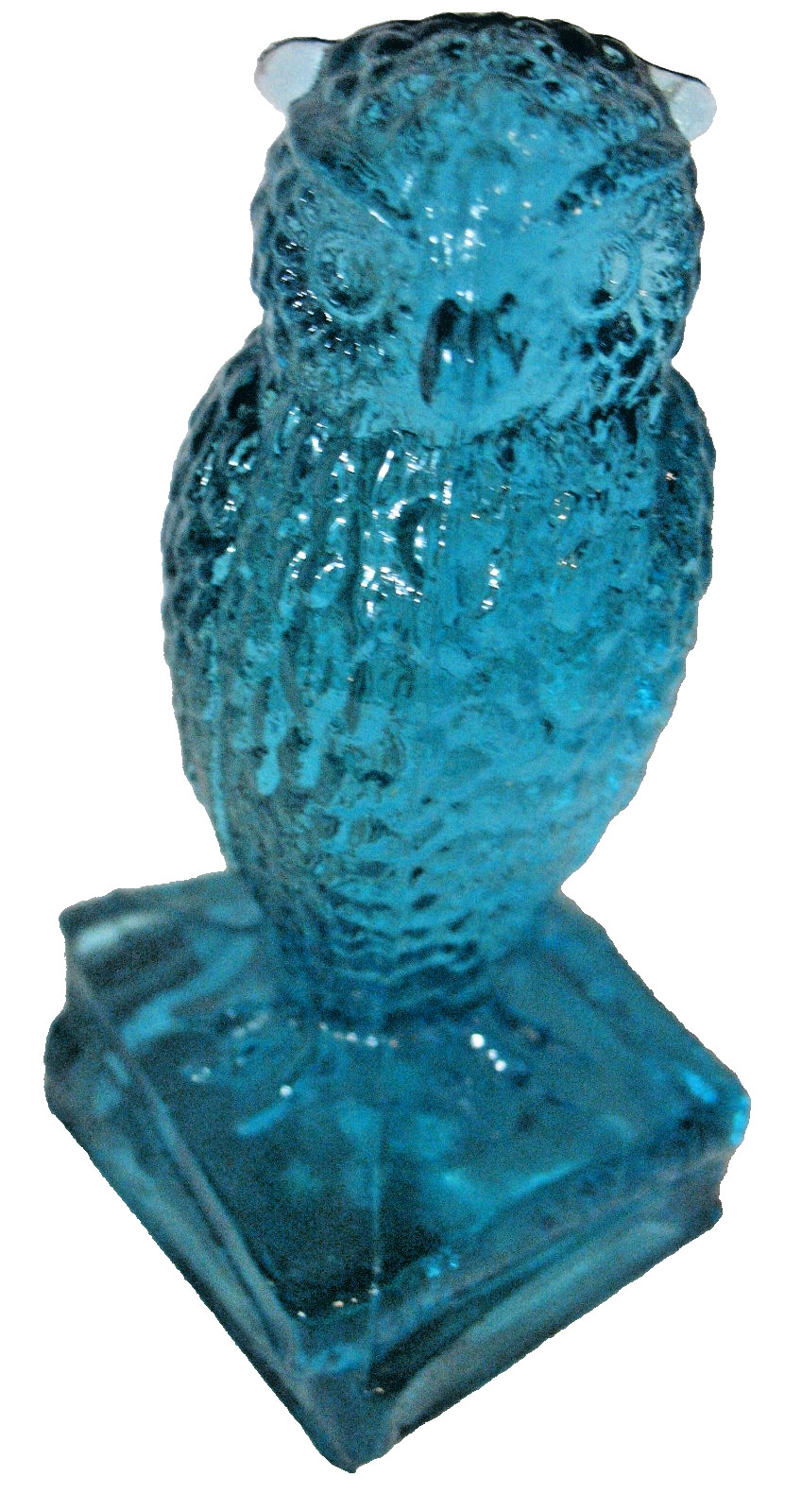 Vtg. Marked Degenhart Glass Wise Ole Owl Wonder Blue Color? Figurine #130