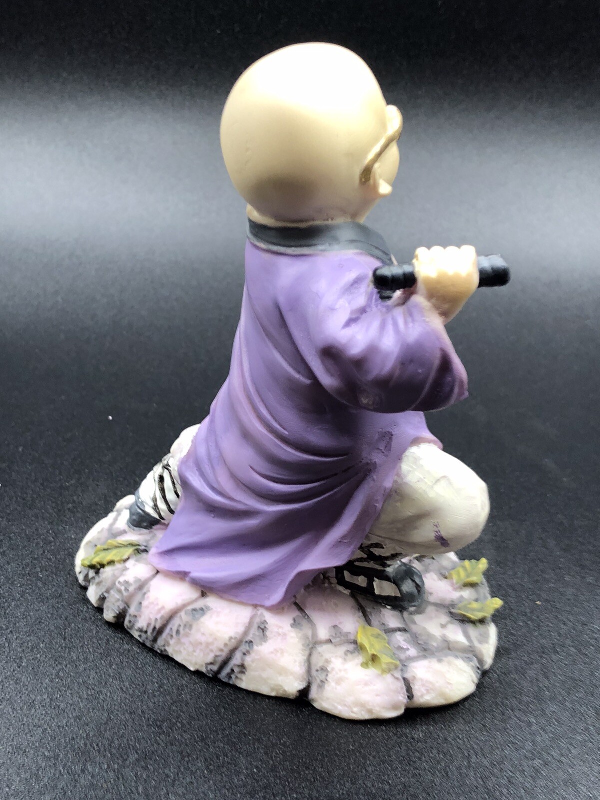 Shaolin Little Monk Kung Fu Boy Resin Figurines- Set Of 3