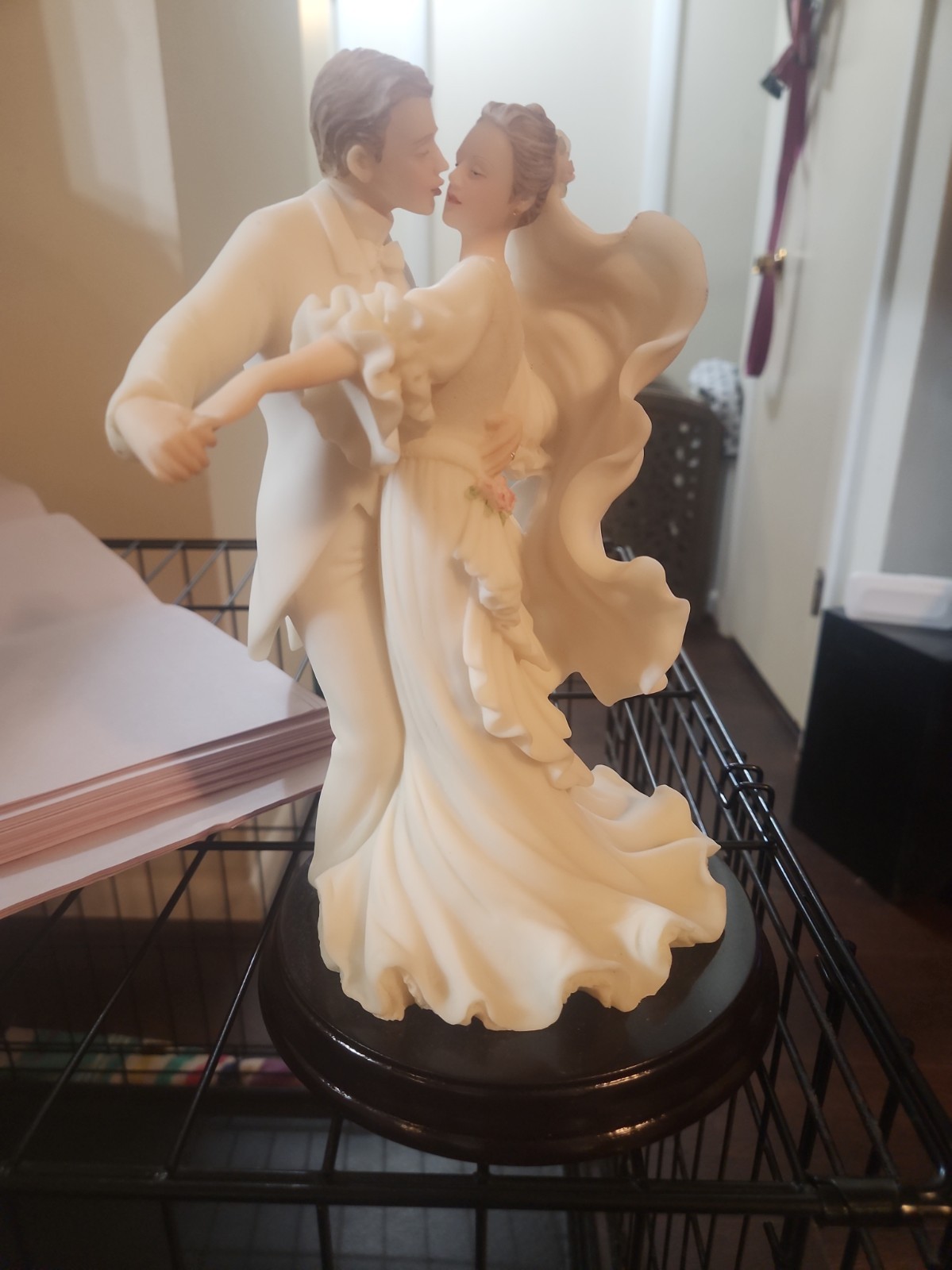 The First Dance Wedding Figurine Bride Groom Ceramic Porcelain 10″ Statue Deco