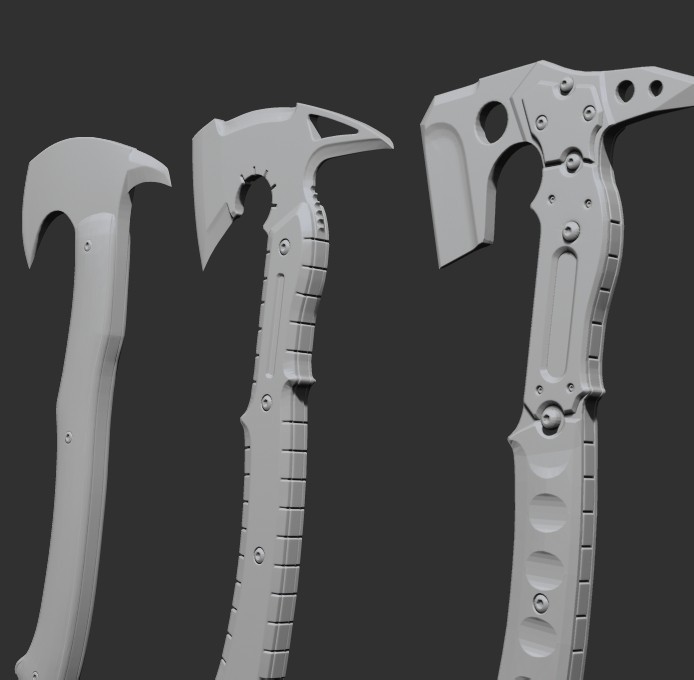 Leon’s Hatchet Cosplay Prop Resident Evil Hand Painted Model / DIY Kit 8 pcs
