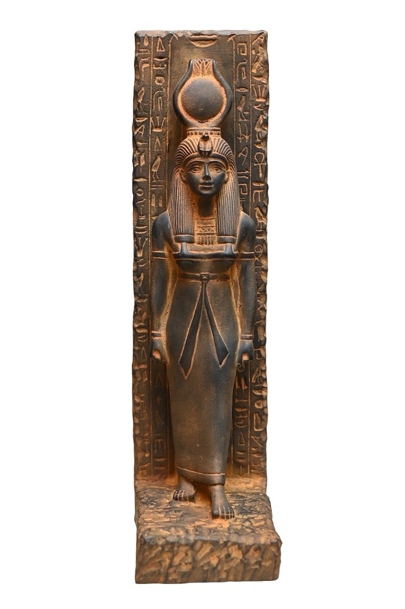 UNIQUE HANDMADE ANCIENT EGYPTIAN Statue Stone Large Sculpture Goddess Isis