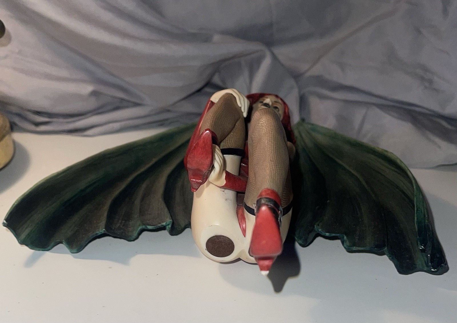 gothic fairy statue with a dark, edgy aesthetic, fantasy art collections.
