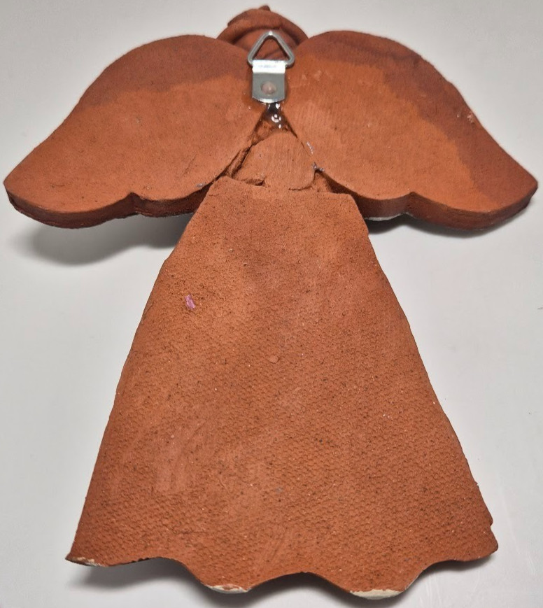 Handmade ceramic angel wall hanging