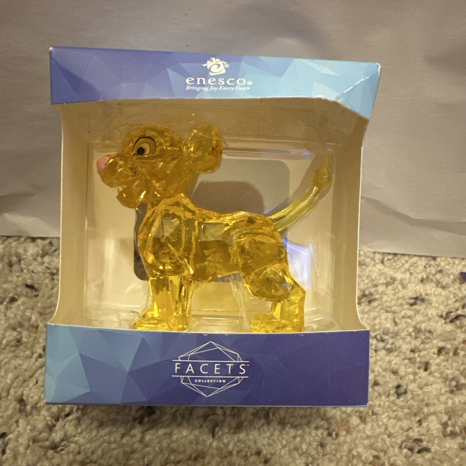 DISNEY Acrylic Facets SIMBA 3.5″ Enesco NIB
