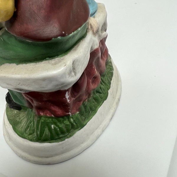 Hand Painted Porcelain Figurines Grandparents Reading Child Set of 2