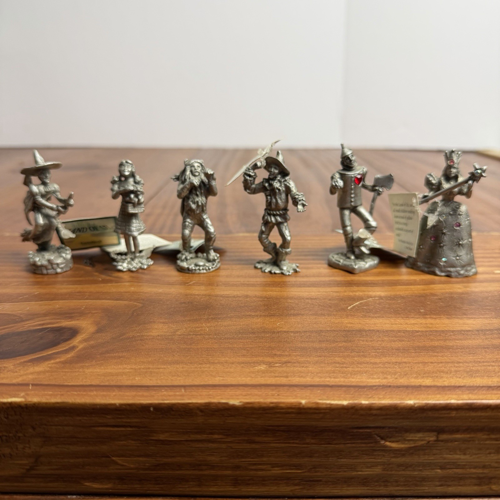 Vintage RARE 1990s Comstock Pewter Wizard of Oz Figurine Set (6 Pcs) – Retired