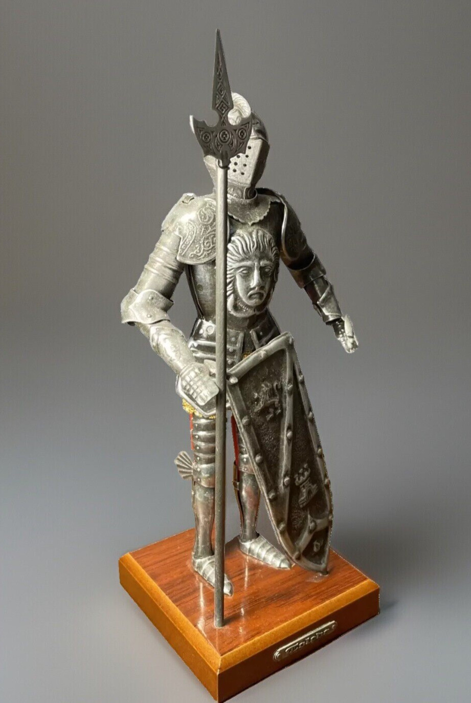 Medieval KNIGHT TOLEDO Sculpture Mounted Authentic Armor Spain 10″ Statuette
