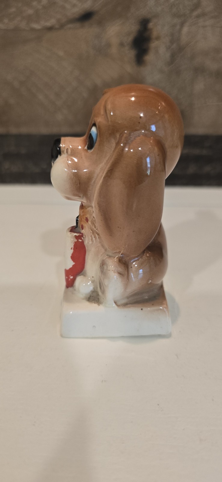 Vintage RARE Japan Norcrest 4th of July Firecracker Puppy Dog Month Figurine