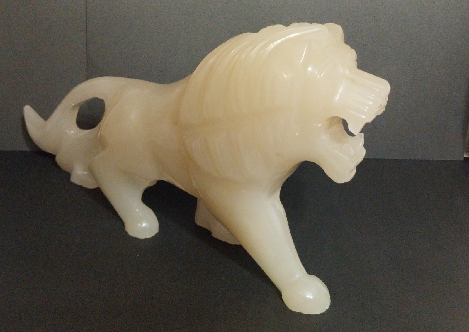 VINTAGE RETRO MCM MID CENTURY DECOR MARBLE ALABASTER LION LEO KING CAT