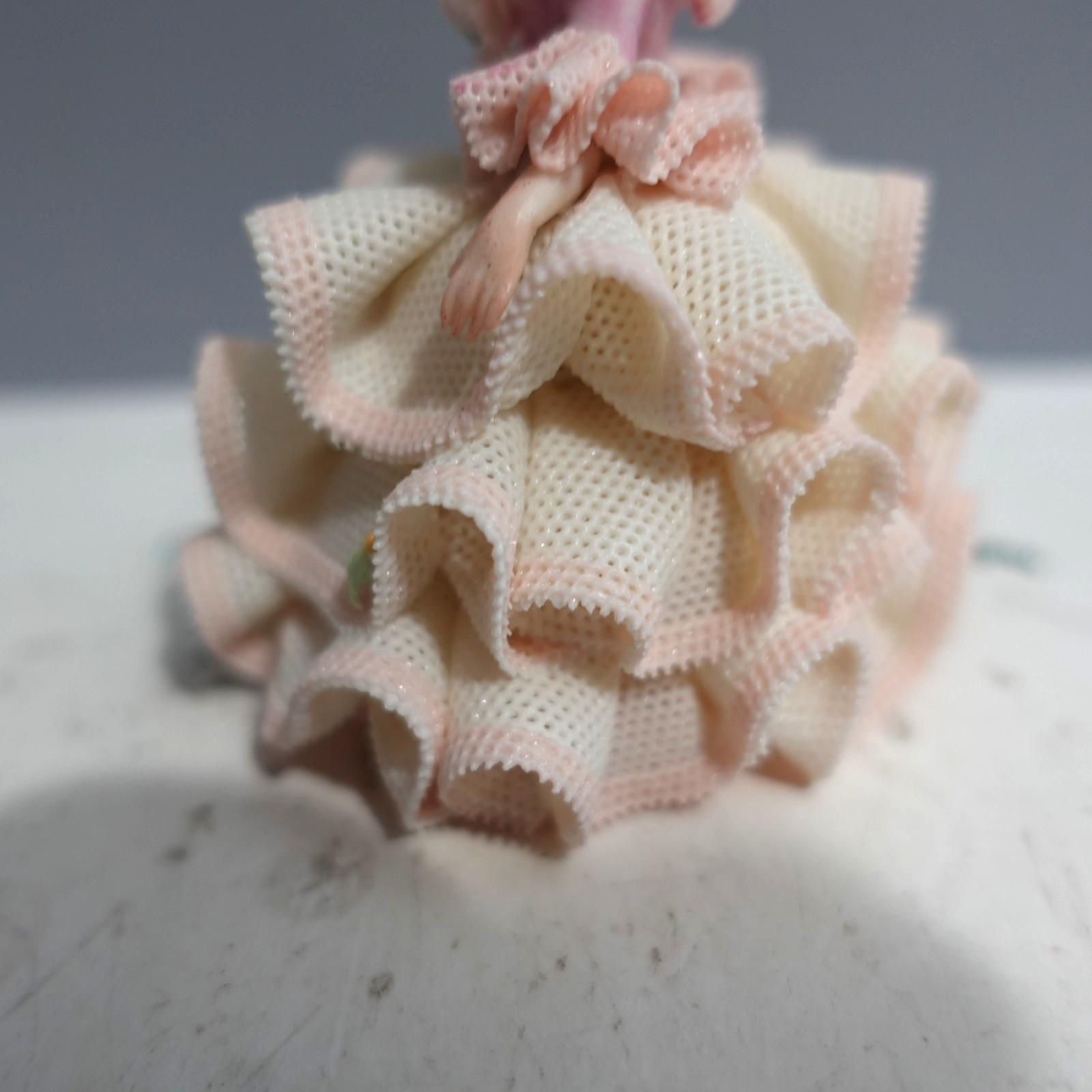 Vintage MZ Irish Dresden 3″ Lace Figurine “Rosa”