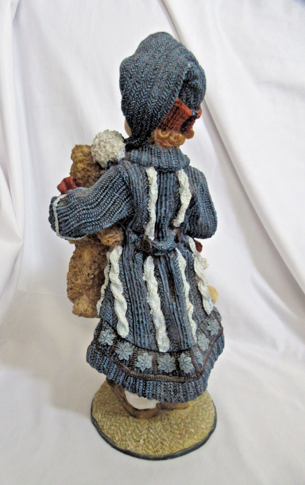 Mark Roberts Doll Victorian Child Teddy Bear Figurine Fabric Resin Ex. Cond.