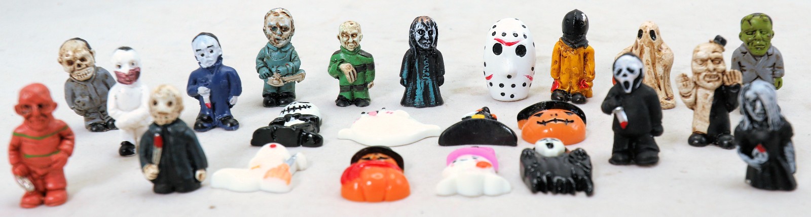 Miniature Figurines Halloween Jason Scream Frankenstein More Lot of 23