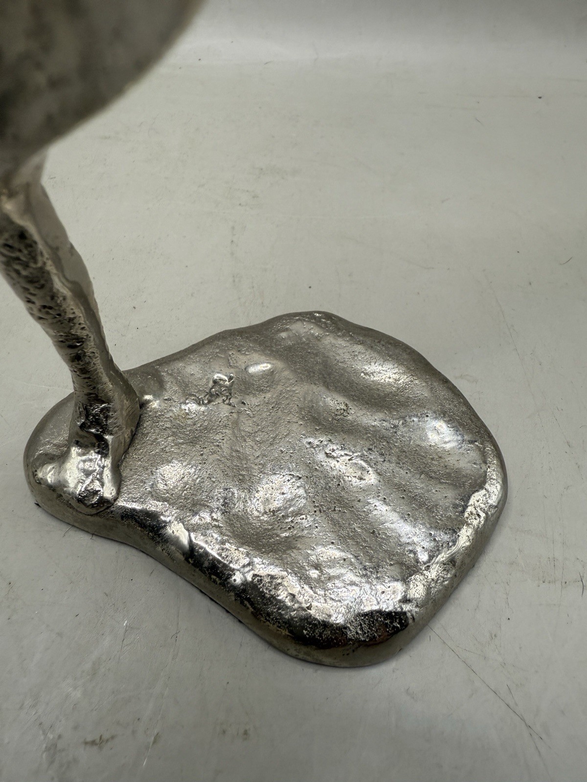Vintage Brutalist Abstract Female Sculpture MCM Modernist Silver Tone 11″ Dancer