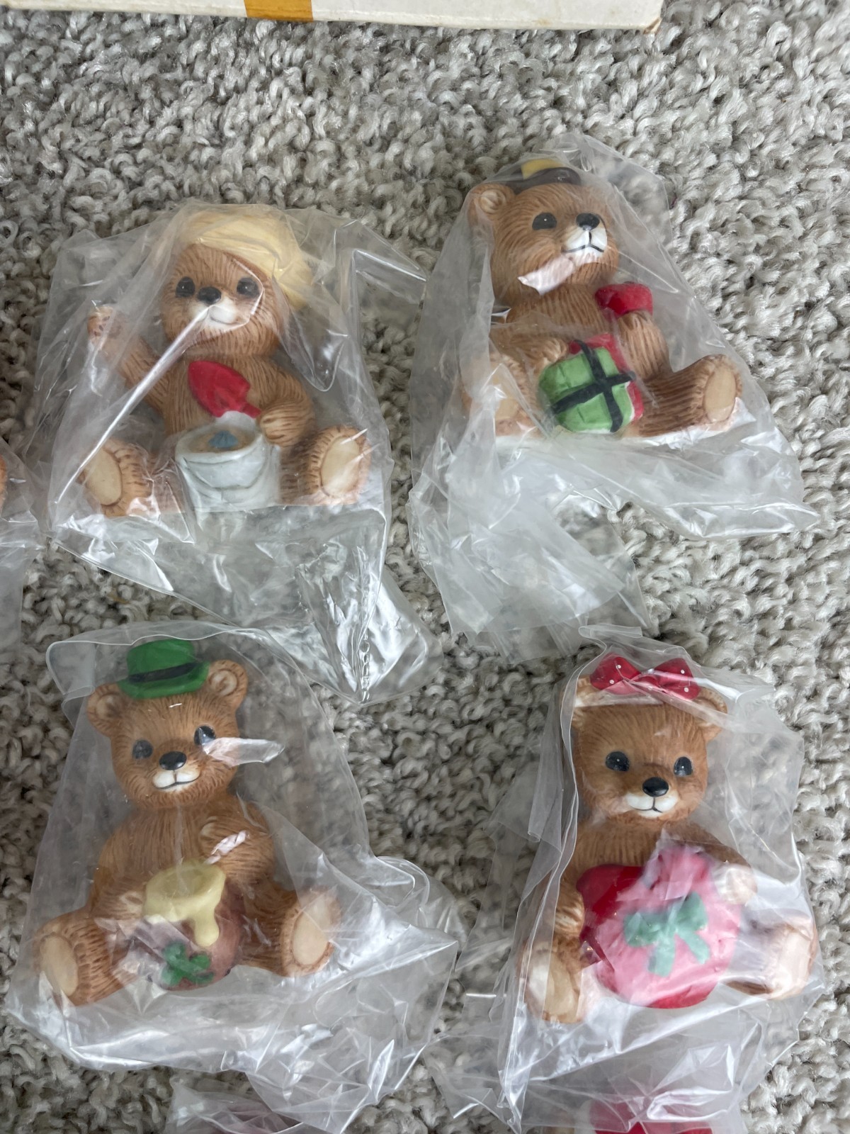 Lot of 11 Homco Bears Holiday Seasonal Calendar Ceramic #1413