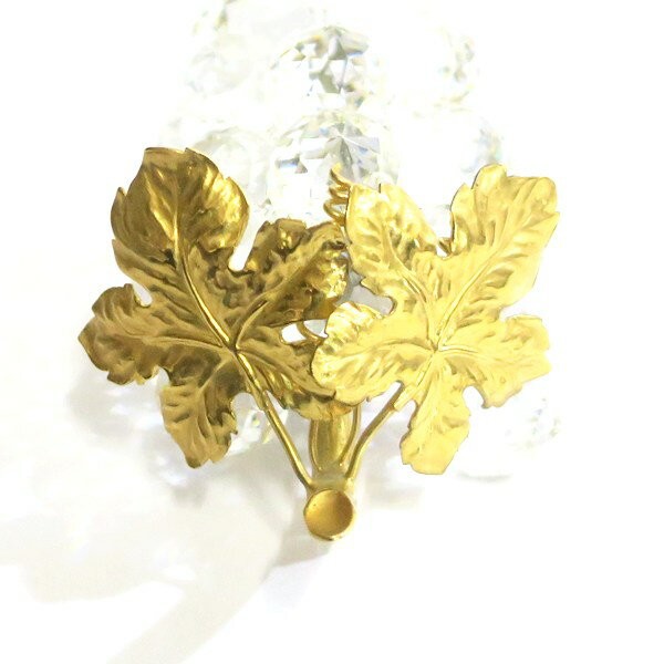Swarovski Crystal Glass Bunch of Grapes Sparkling Fruit Clear Gold Figurine