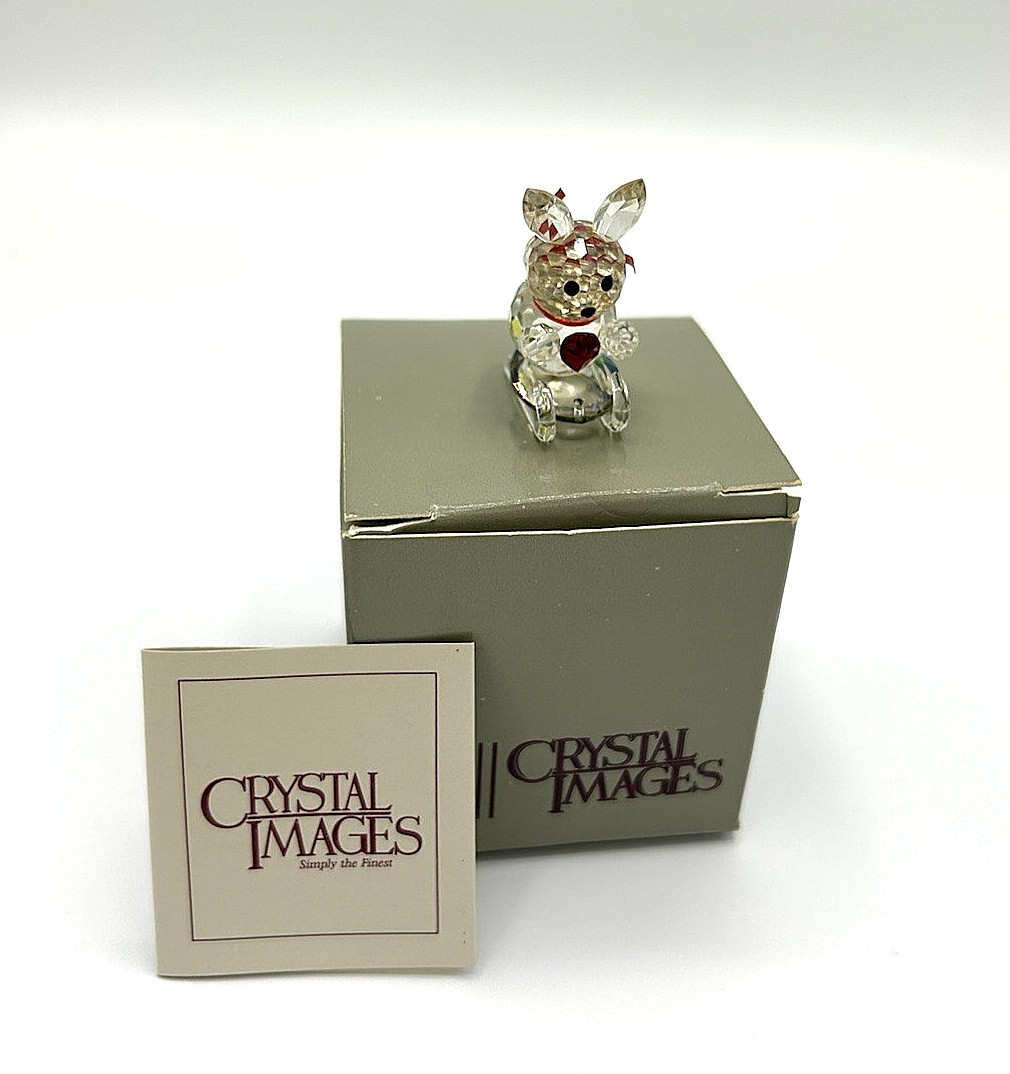 Rare CRYSTAL IMAGES SLEDDING BUNNY