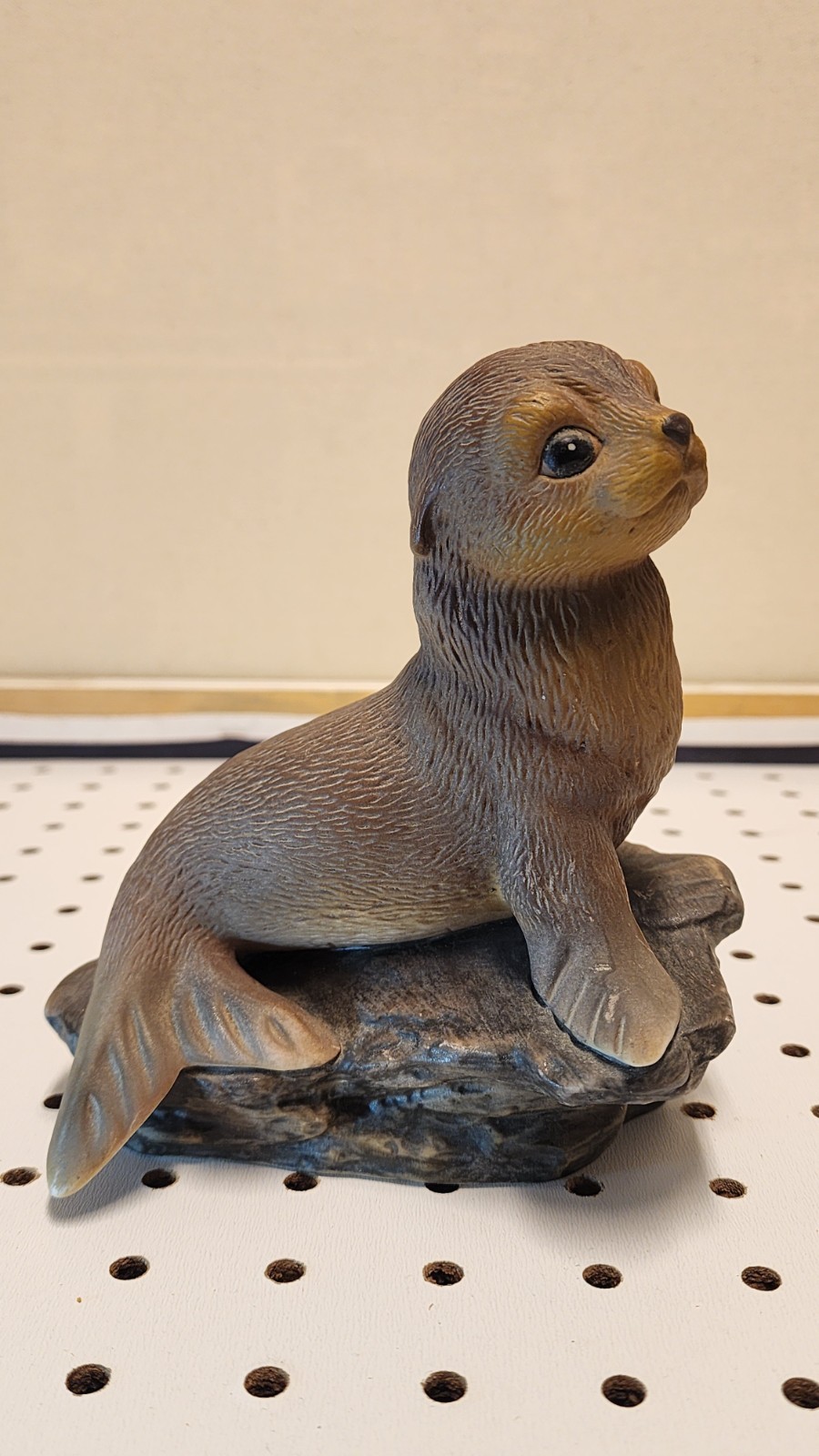 Homco Masterpiece Porcelain Seal Pup Figurine Vintage Hand Painted Marine Animal