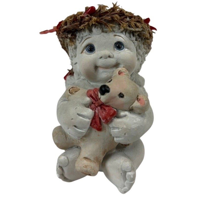 Vintage Dreamsicles “Bear Hugs” Angel Cherub #10436 Signed Kristin 1998 3″ H