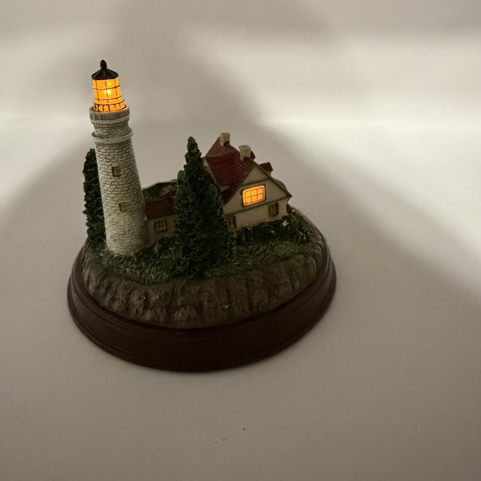 Vintage 1999 Thomas Kinkade Battery Lighted Lighthouse – Clearing Storms
