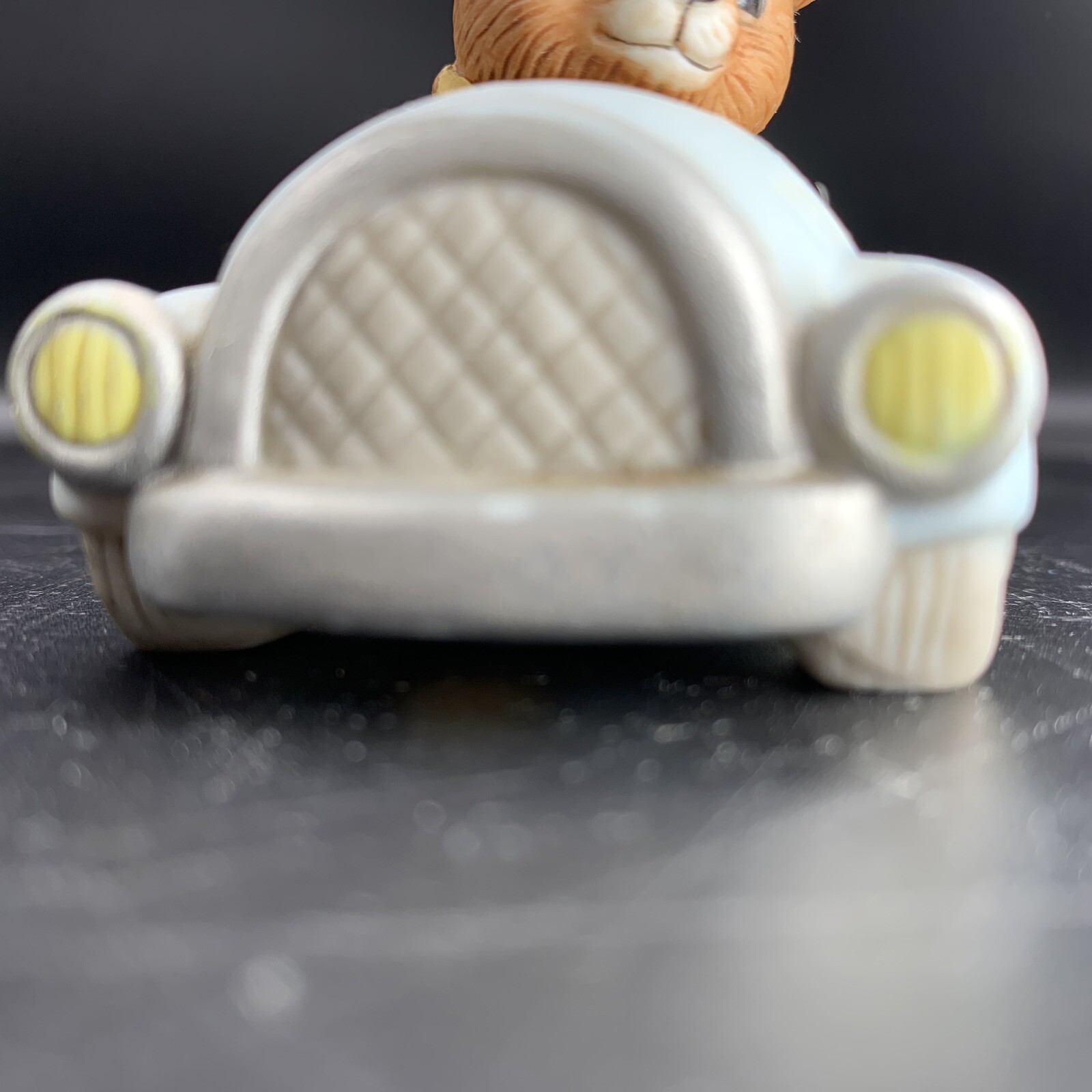Homco Bear In Blue Car Figurine #1463 Driving Scarf Cute Decorative Vintage