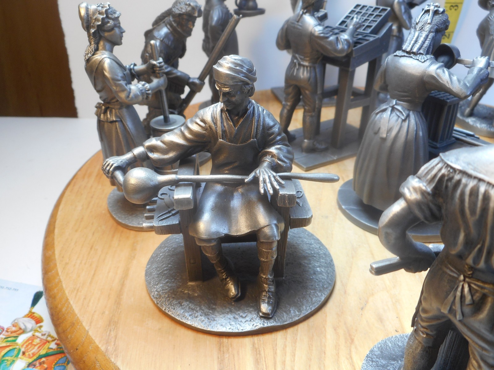 1974 FRANKLIN MINT People of Colonial America Pewter Figurines Complete Set