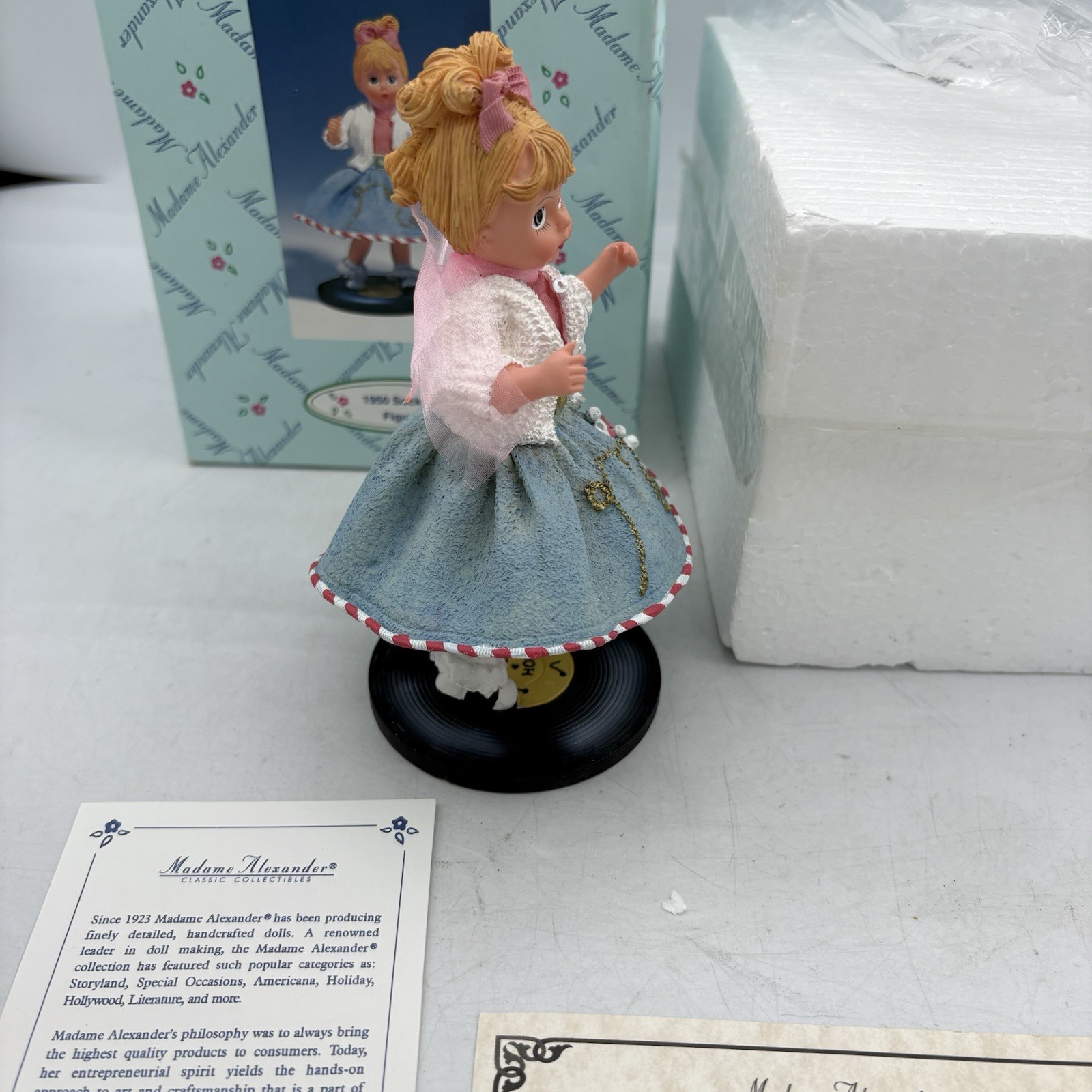 Vintage Madame Alexander Figurine Classic Collections 1950 Sock Hop Box COA 2000
