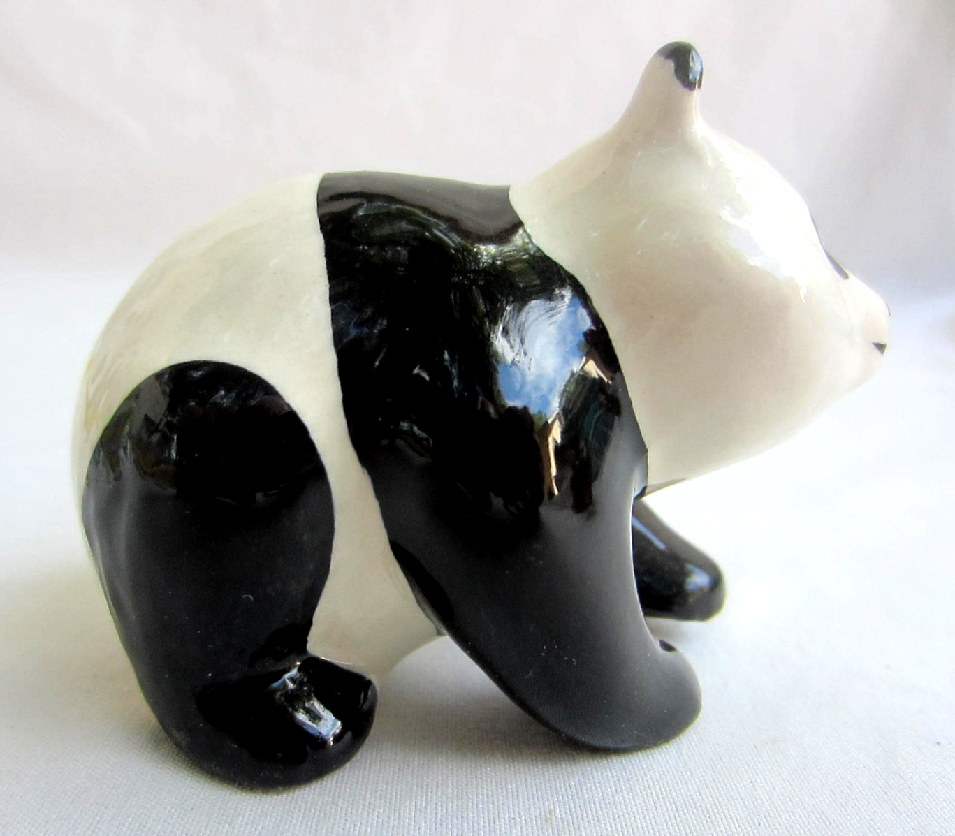 Vintage Beswick BABY PANDA Bear Figurine Black and White Made in England