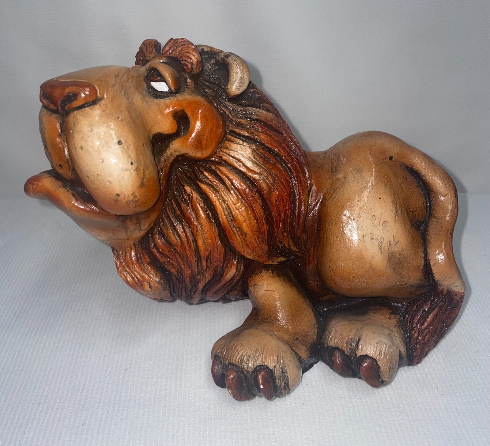 Ludwig Lion John Raya Clay Figure 1988 5 1/2 Inches High
