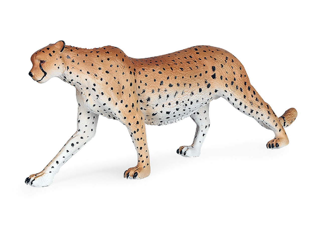 13.39in/34cm Cheetah PVC Toy Leopard Tiger Wild Animal Figure Doll Kids Gift