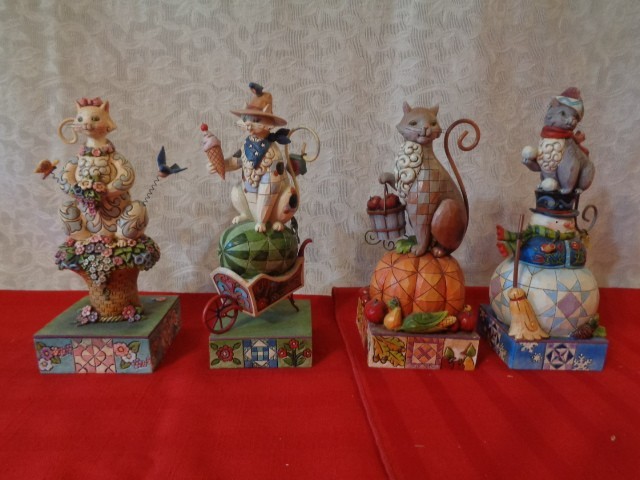 4 – Jim Shore Heartwood Creek Winter’s Whimsy, Summer’s Delight, Others, 4 TTL
