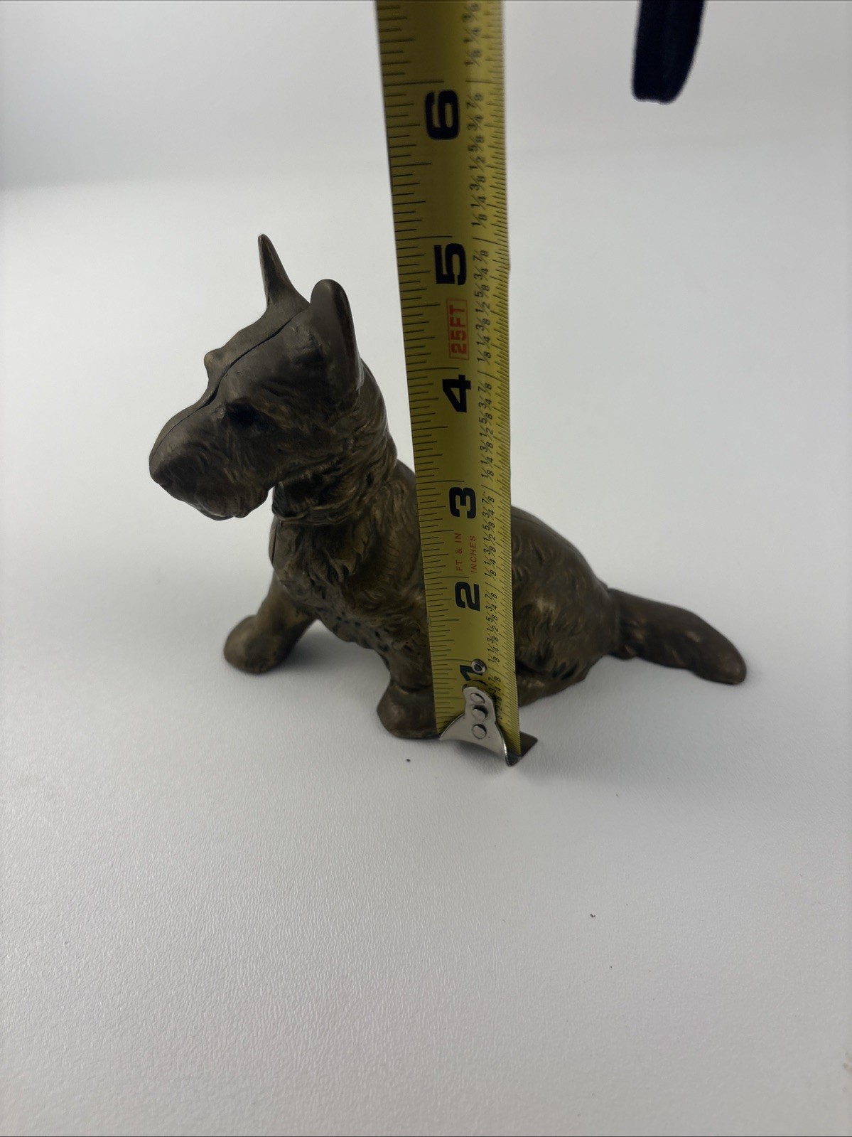 Vintage Solid Brass7″ Scottish Terrier Coin Bank