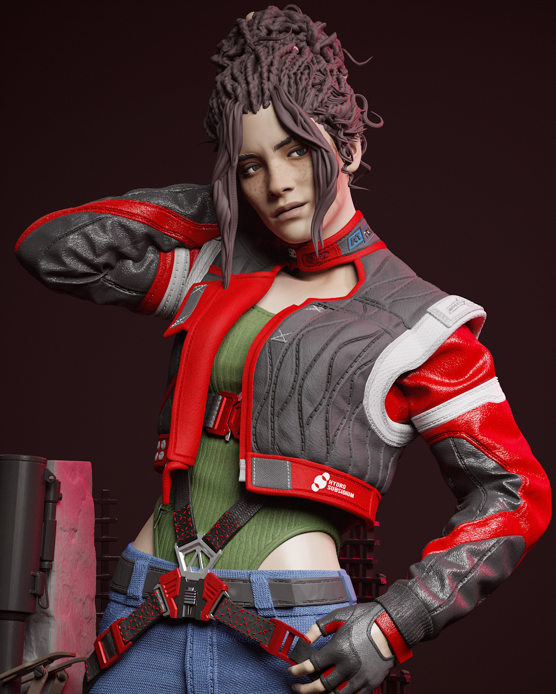 Panam Palmer Figurine Cyberpunk 2077 Hand Painted Model / DIY Kit 11 pcs