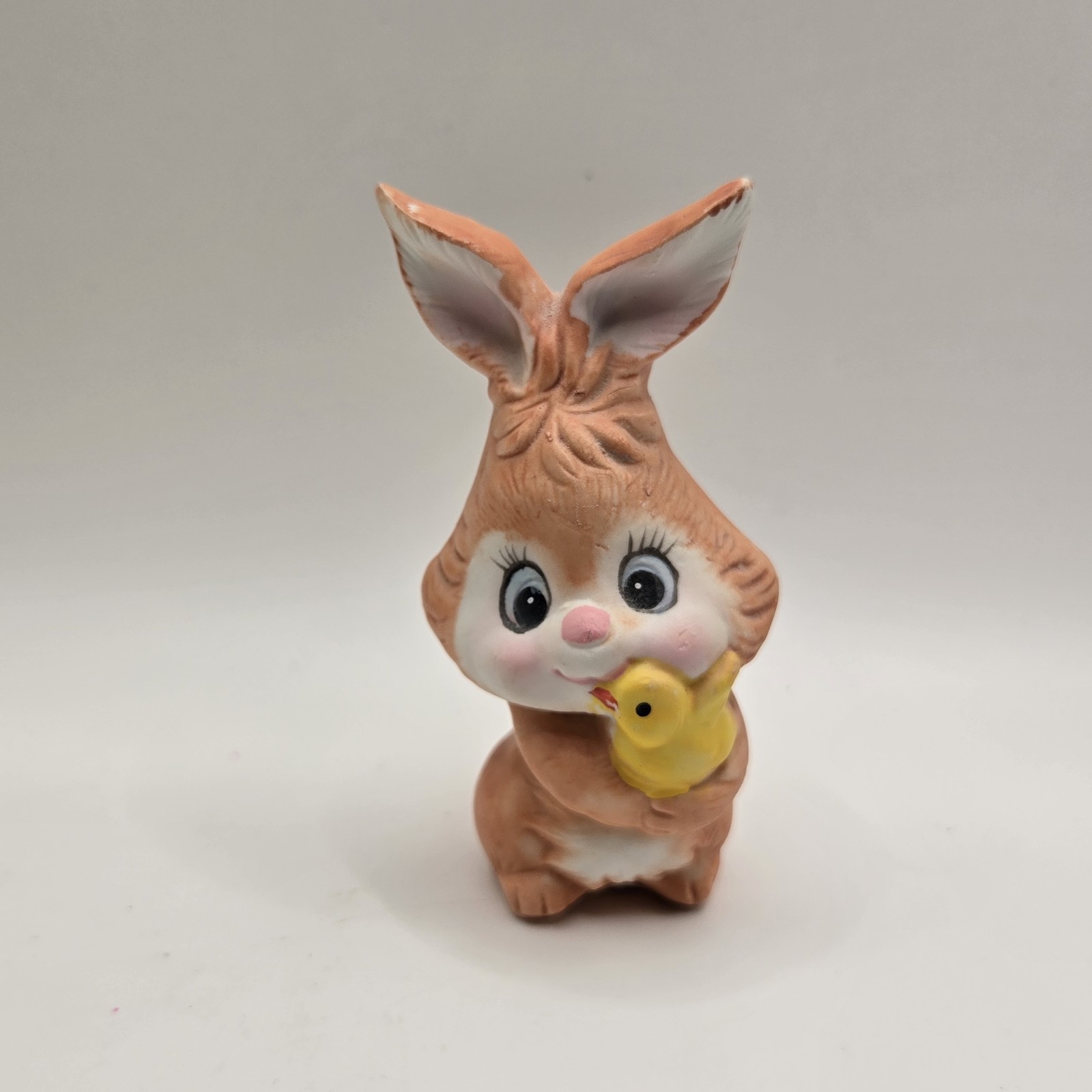 Brinns Easter Bunny holding Baby Chick Figurine