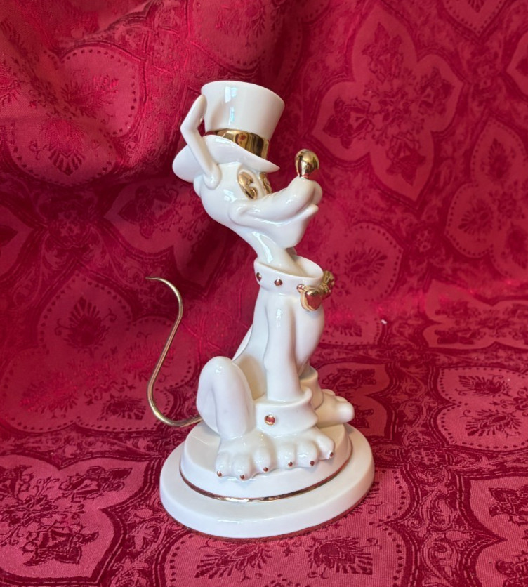 VINTAGE LENOX DISNEY SHOWCASE “PLUTO’S BIG NIGHT OUT” GOLD TRIM-NO BOX OR PAPERS