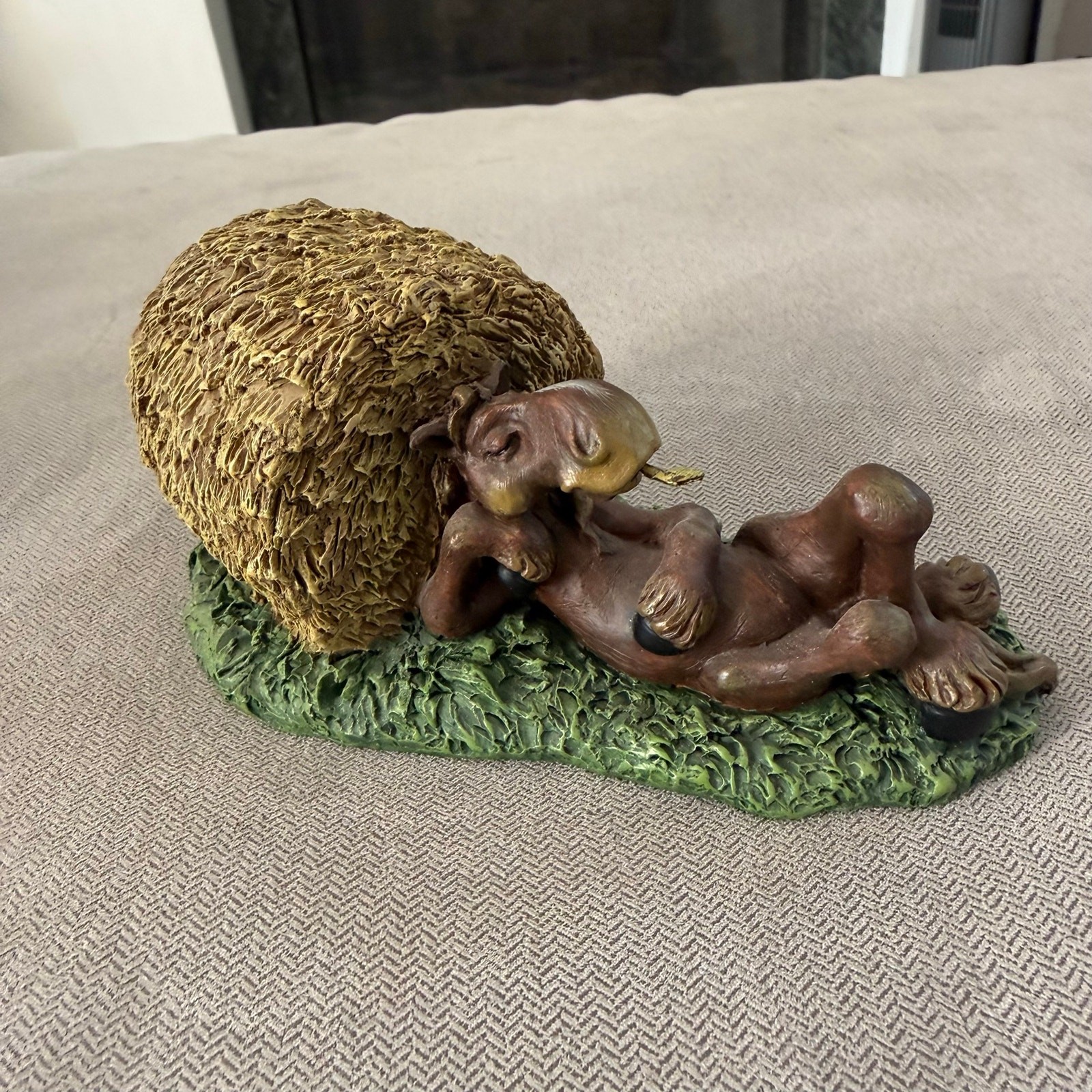 Williraye Studio Moose Lounging by Hay Bale Figurine #3173 Rustic Cabin Decor