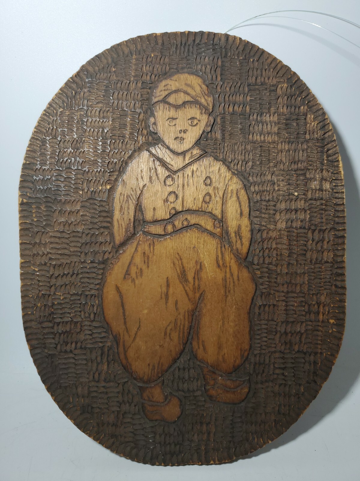 OLD DUTCH CARVED WOODEN PIECE VINTAGE