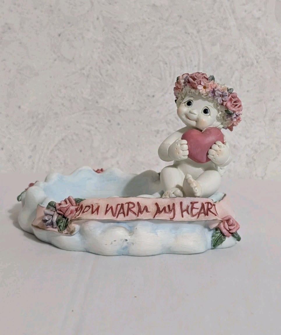 VTG Dreamsicles “You Warm My Heart” Angel Figurine 2001 Candle Holder