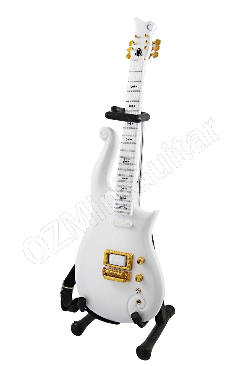 Miniature Guitar PRINCE Cloud White & Strap