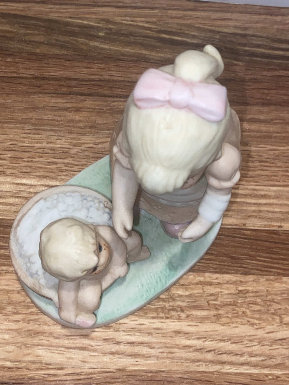 HOMCO Porcelain Bath Time Mom Boy #1450 Home Interiors Vintage Retired Parenting