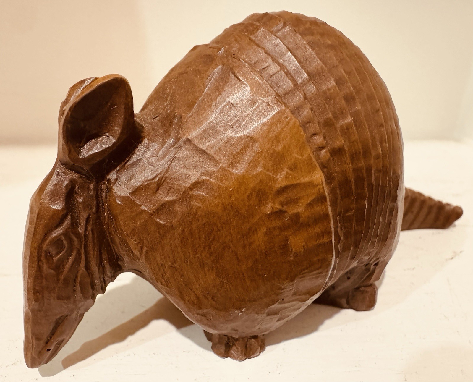 Vintage Red Mill Mfg. Pecan Shell and Resin Armadillo Figurine Made in USA NEW